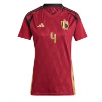 Camiseta Bélgica Wout Faes #4 Primera Equipación para mujer Eurocopa 2024 manga corta